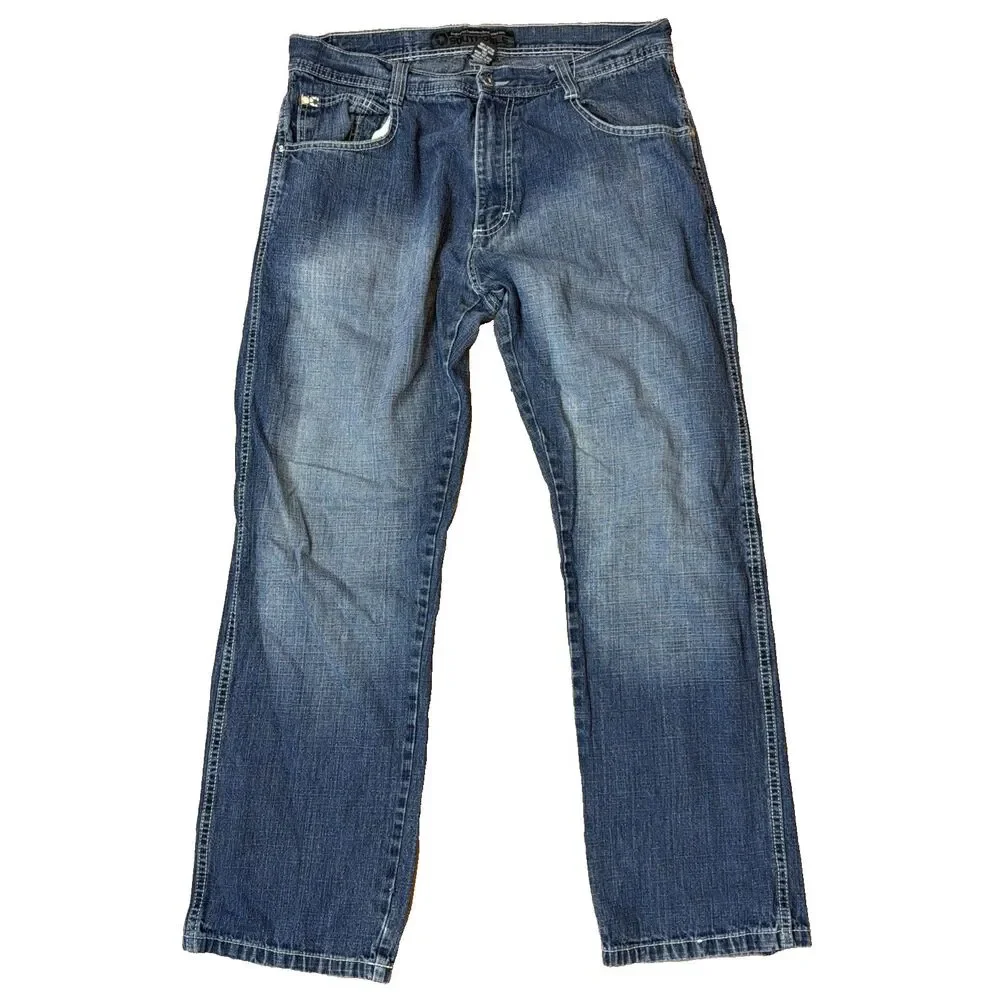 Southpole Jeans Size 36x31 Blue Dark Wash Denim 4180 Vintage Y2K Baggy